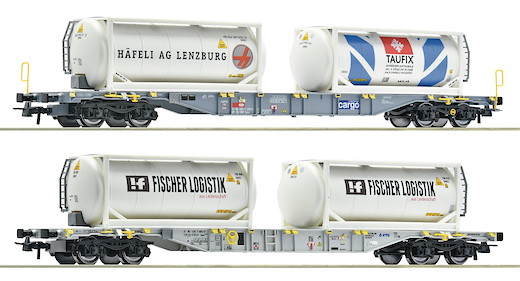 2-tlg. Set: Containertragwagen, SBB Cargo/VTG